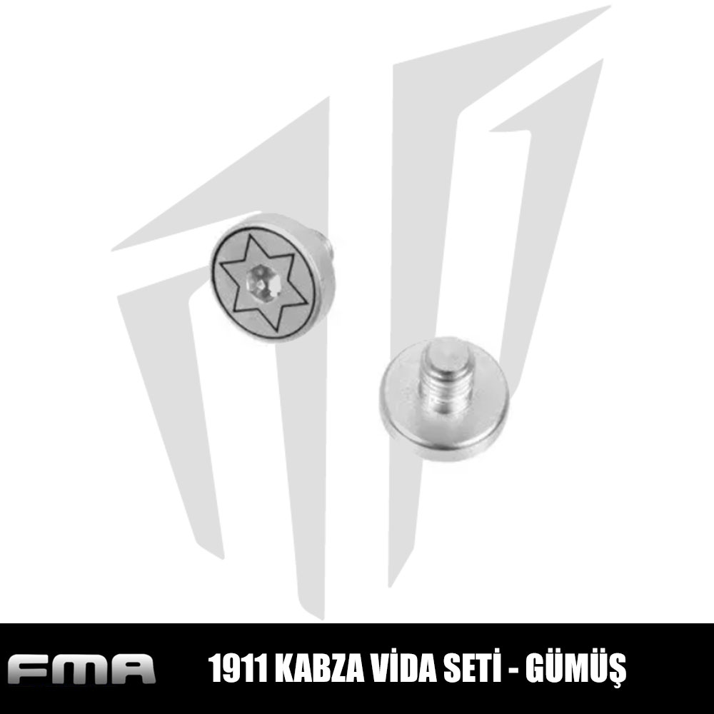 FMA 1911 Airsoft Tabancaları İçin Kabza Vida Seti - Gümüş