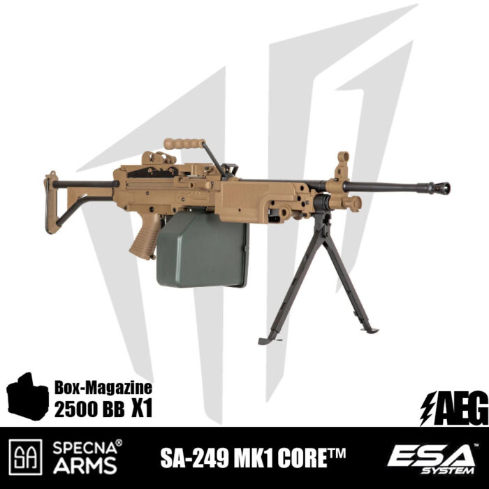 Specna Arms SA-249 MK1 CORE™ Airsoft Tüfeği – Tan