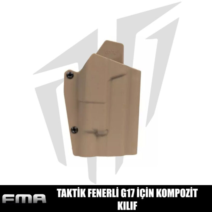 FMA Taktik Fenerli G17 Airsoft Tabancalar İçin Kompozit Kılıf - Tan