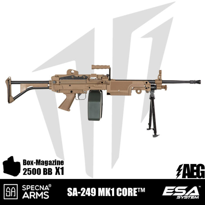 Specna Arms SA-249 MK1 CORE™ Airsoft Tüfeği – Tan
