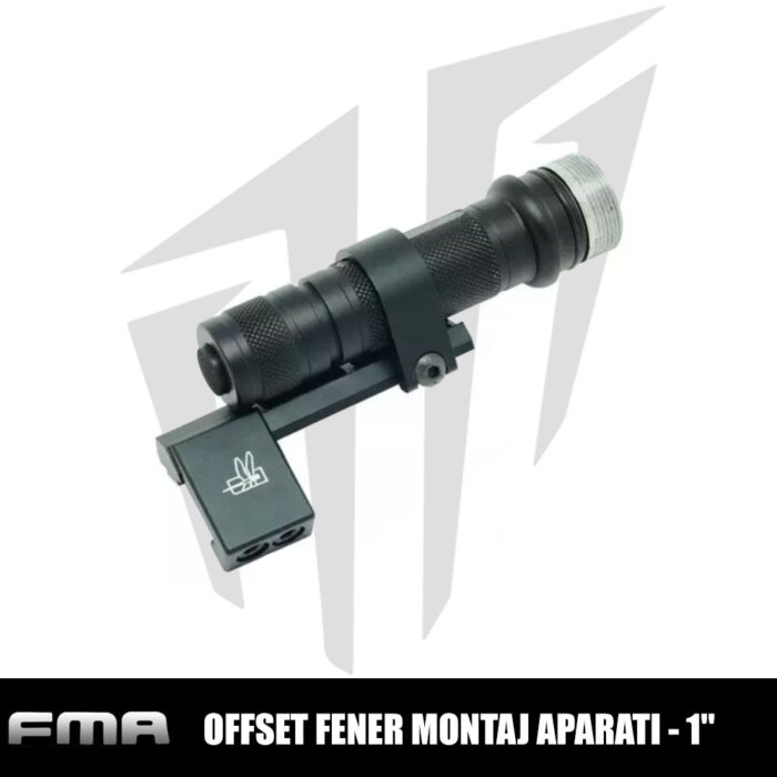 FMA Offset Fener Montaj Aparatı - 1'' - Siyah