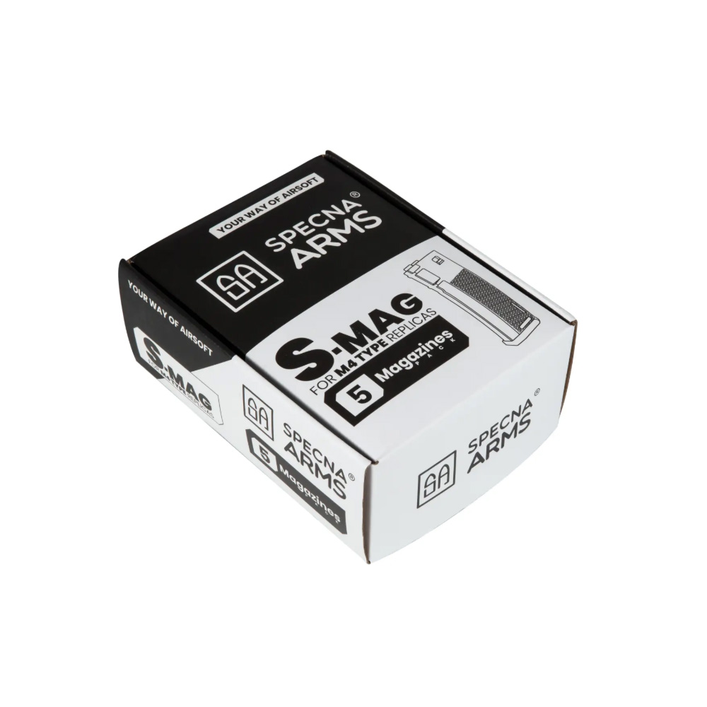 Specna Arms 5’li S-Mag Mid-Cap 125 BB M4/M16 Airsoft Tüfekleri İçin Airsoft Şarjör – Siyah Specna Arms 5’li S-Mag Mid-Cap 125 BB M4/M16 Airsoft Tüfekleri İçin Airsoft Şarjör – Siyah