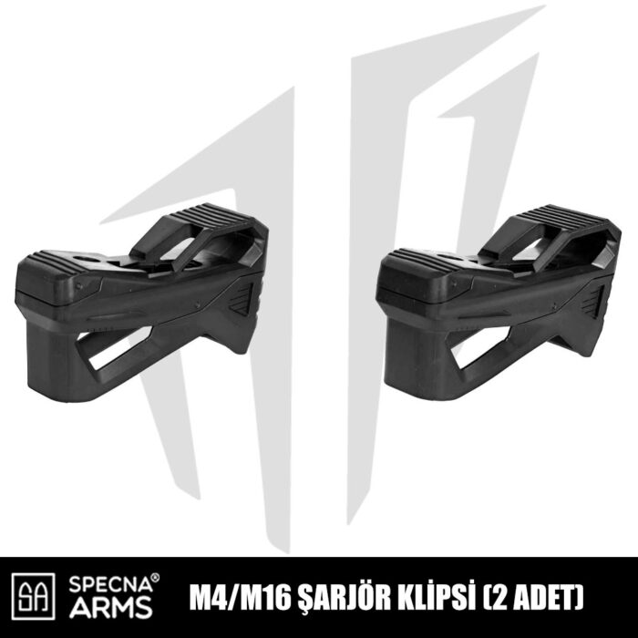 Specna Arms M4/M16 Şarjör Klipsi (2 adet) – Siyah