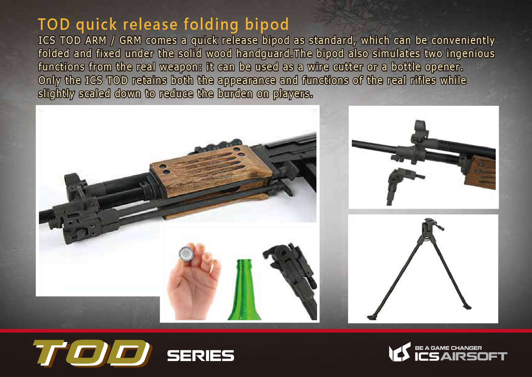 ICS Airsoft TOD ARM Airsoft Tüfeği – Siyah