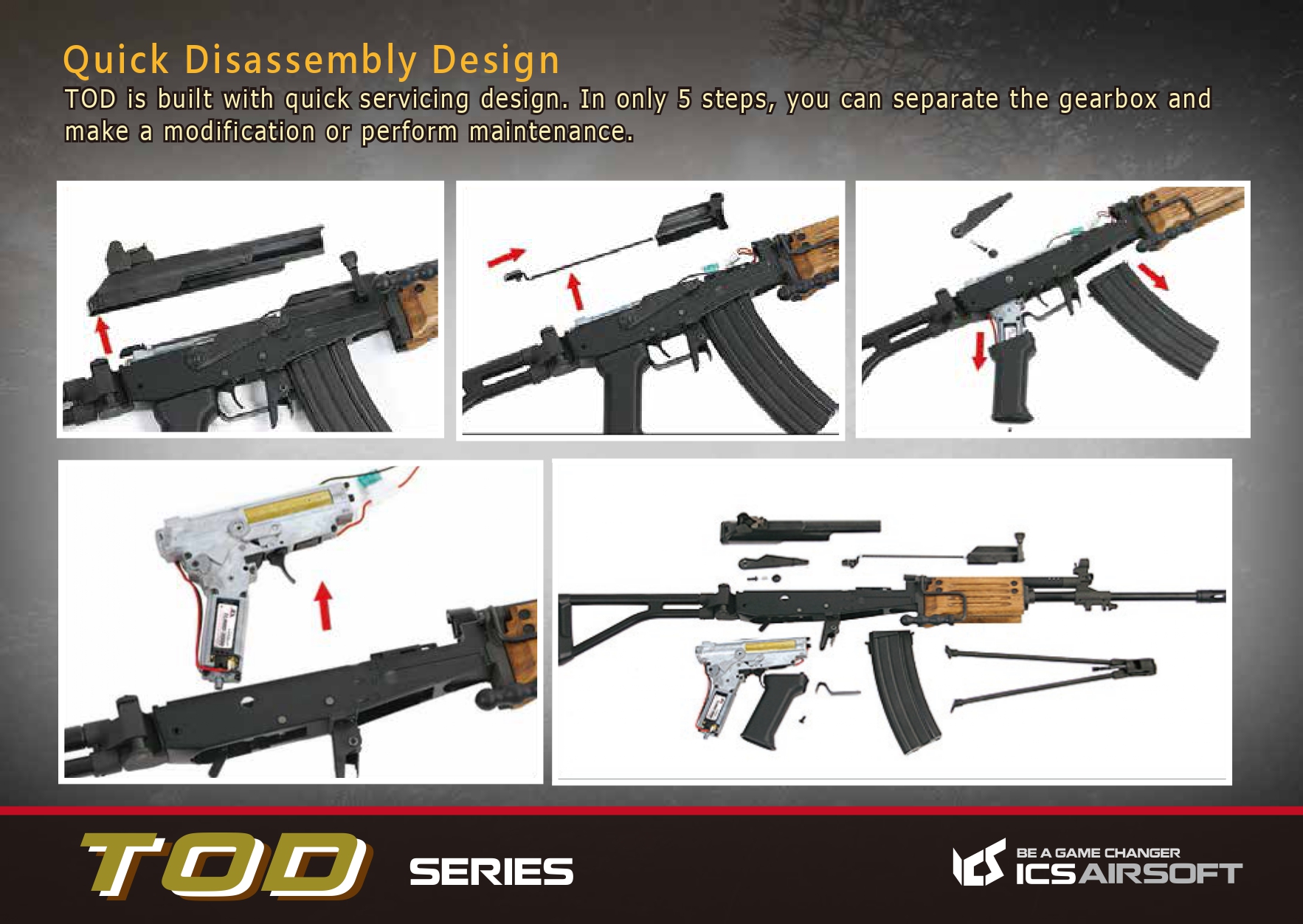 ICS Airsoft TOD ARM Airsoft Tüfeği – Siyah
