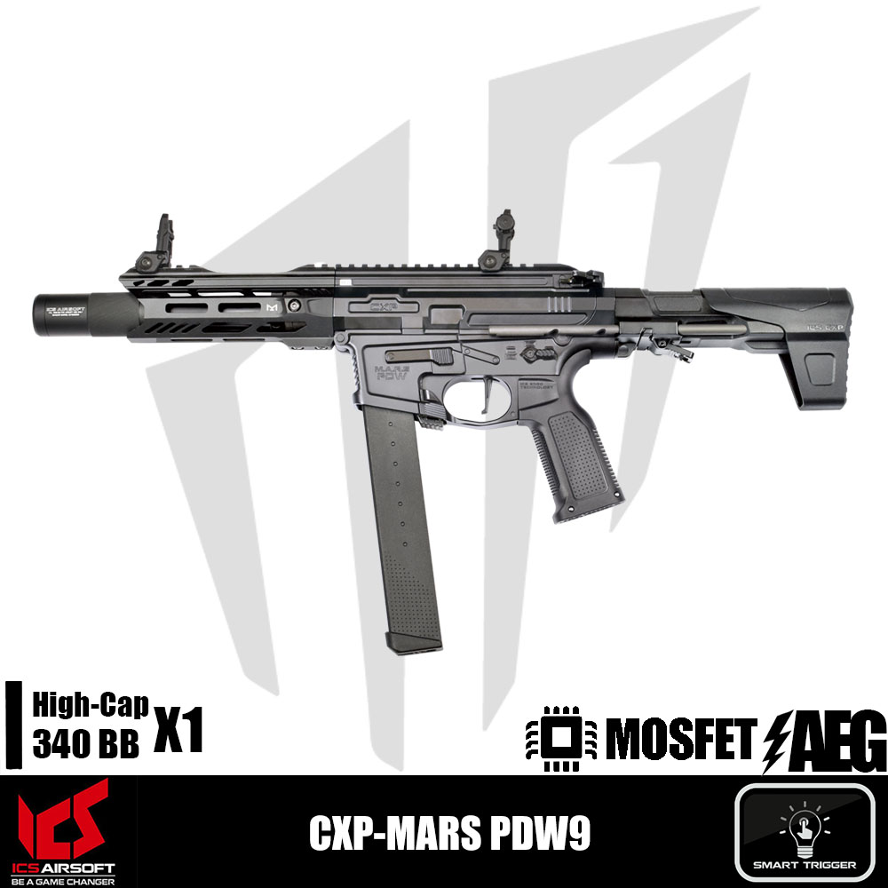 ICS Airsoft CXP-MARS PDW9 Airsoft Tüfeği – Siyah - Armorion.com