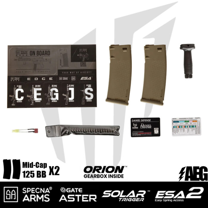 Specna Arms Daniel Defense® MK18 SA-E26 EDGE 2.0™ Airsoft Tüfeği – Chaos Bronz