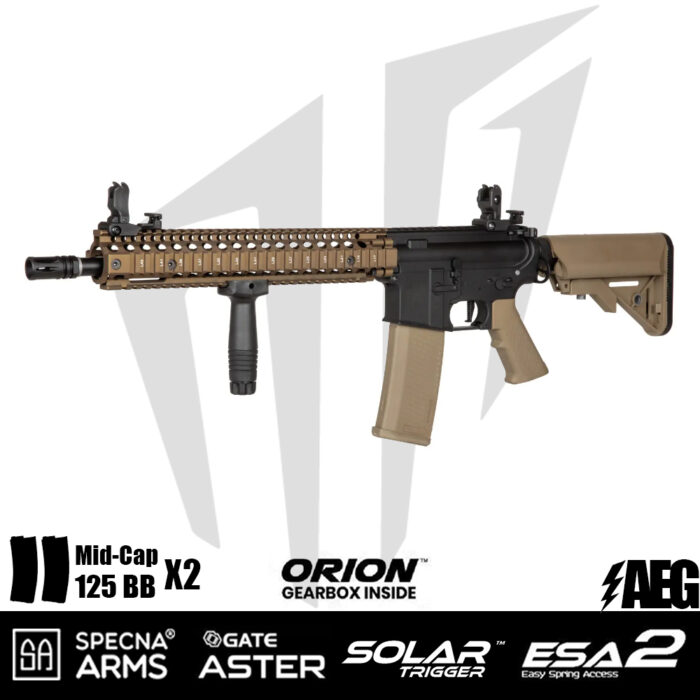 Specna Arms Daniel Defense® MK18 SA-E26 EDGE 2.0™ Airsoft Tüfeği – Chaos Bronz