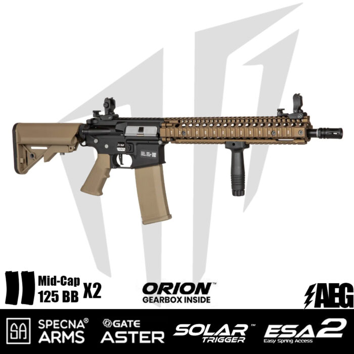 Specna Arms Daniel Defense® MK18 SA-E26 EDGE 2.0™ Airsoft Tüfeği – Chaos Bronz