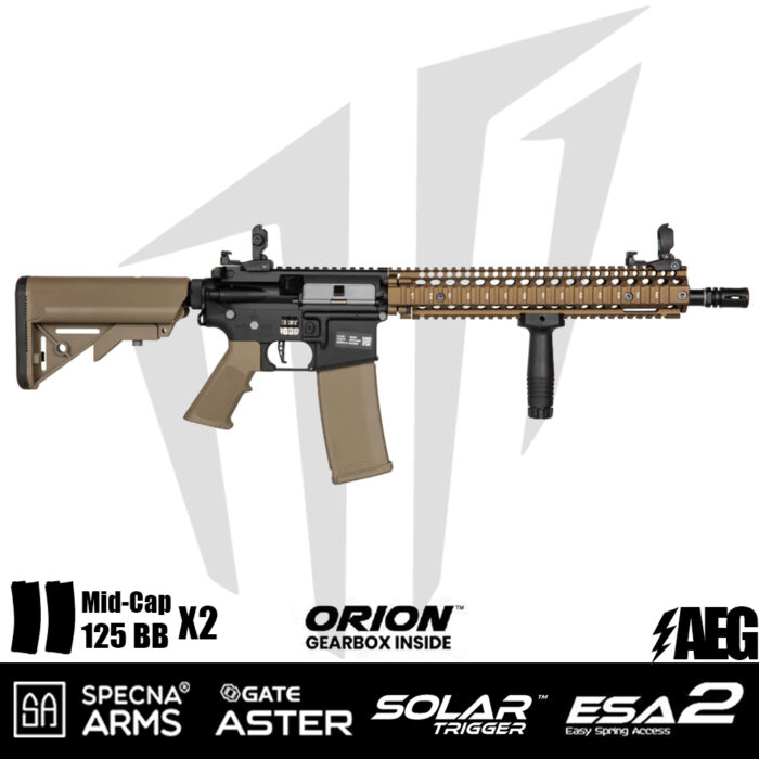 Specna Arms Daniel Defense® MK18 SA-E26 EDGE 2.0™ Airsoft Tüfeği – Chaos Bronz
