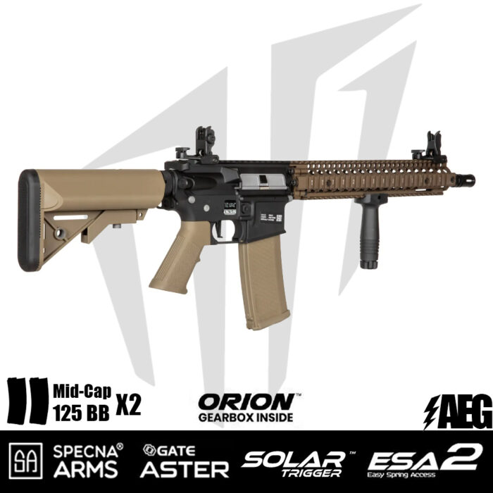 Specna Arms Daniel Defense® MK18 SA-E26 EDGE 2.0™ Airsoft Tüfeği – Chaos Bronz