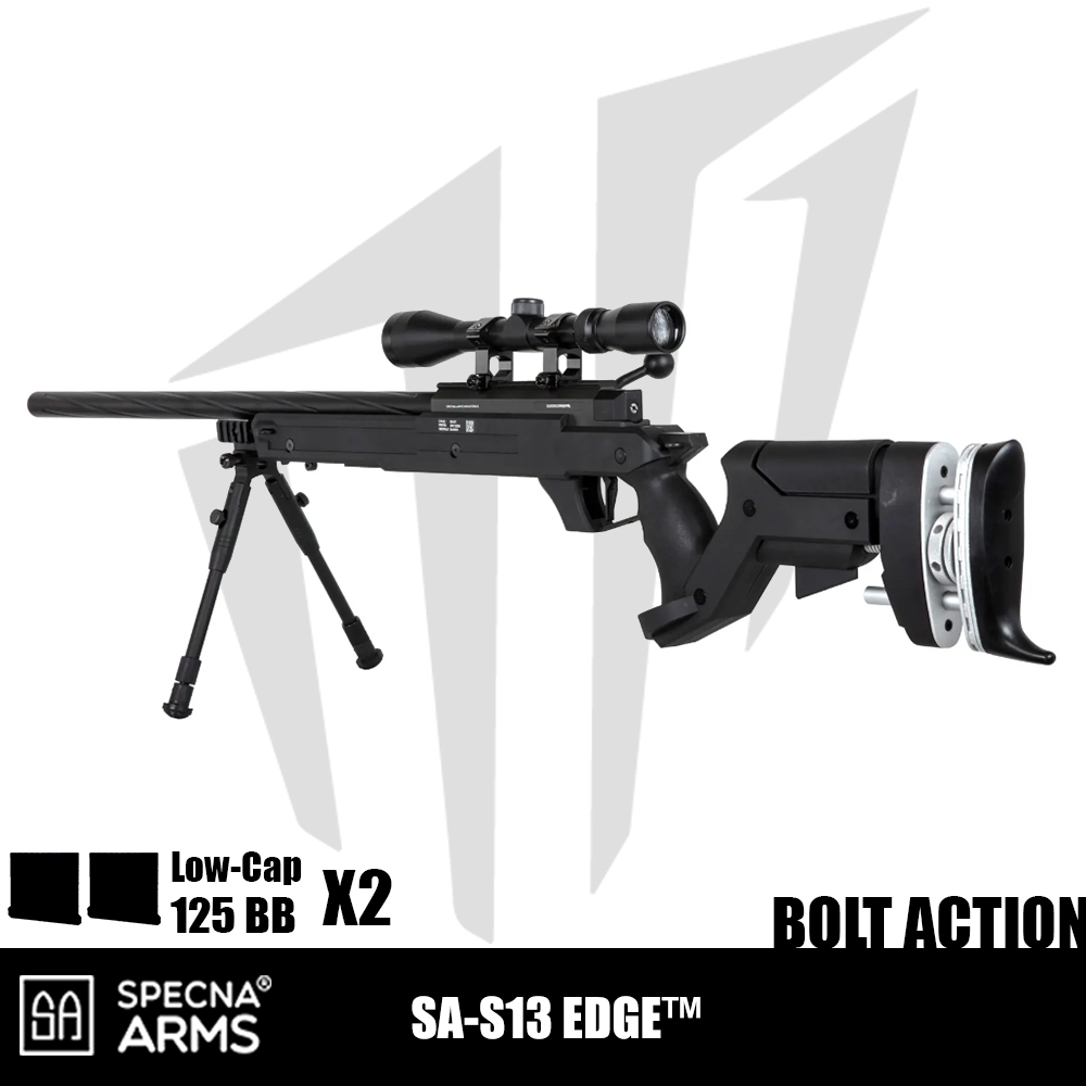 Specna Arms SA-S13 EDGE™ Dürbün Ve Bipod Airsoft Tüfeği – Siyah Specna Arms SA-S13 EDGE™ Dürbün Ve Bipod Airsoft Tüfeği – Siyah