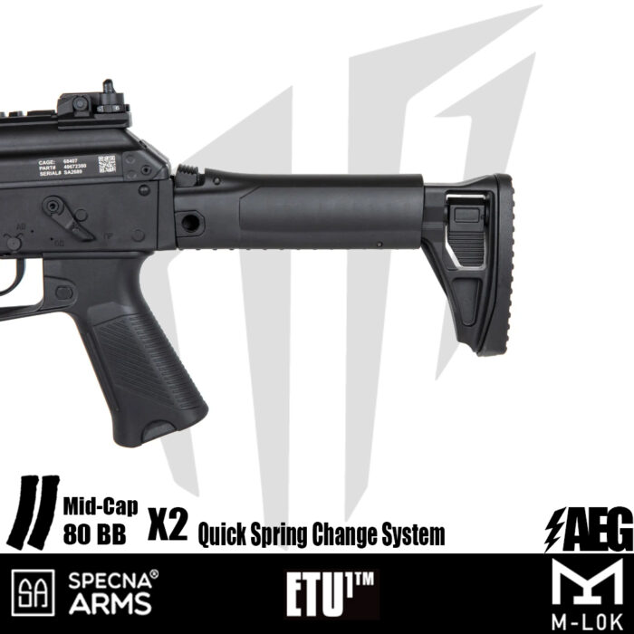 Specna Arms SA-J20 FLEX™ Airsoft Tüfeği – (30 rps) – Siyah