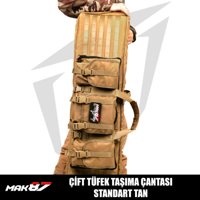 Mag87 Çift Tüfek Taşıma Çantası Standart - Tan