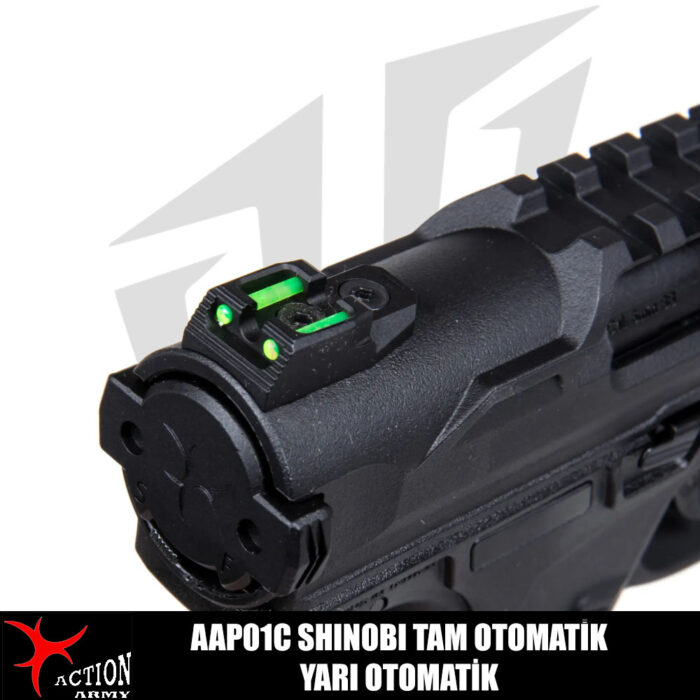 Action Army AAP01C Shinobi Tam Otomatik / Yarı Otomatik Airsoft Tabanca – Siyah