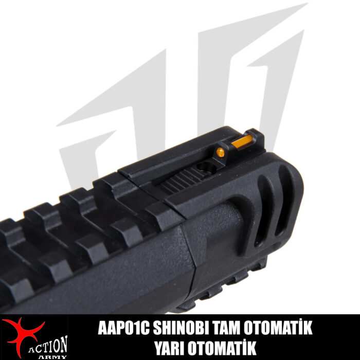 Action Army AAP01C Shinobi Tam Otomatik / Yarı Otomatik Airsoft Tabanca – Siyah
