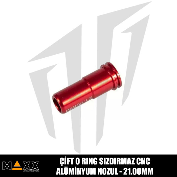 Maxx Çift O Ring Sızdırmaz CNC Alüminyum Nozul - 21.00mm