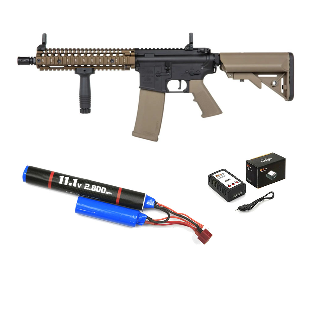 Specna Arms SA-P19 Prime™ Airsoft Tüfeği Kestrel™ ETU Fırçasız Motor – Chaos Bronze – Armorion 11.1V 2800Mah – T Plug – B3 Pro Şarj Aleti