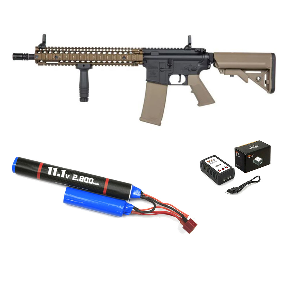 Specna Arms SA-P26 Prime™ Airsoft Tüfeği Kestrel™ ETU Fırçasız Motor – Chaos Bronze – Armorion 11.1V 2800Mah – T Plug – B3 Pro Şarj Aleti