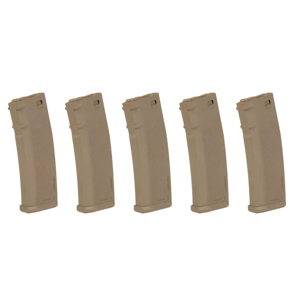 Specna Arms 5 Adet 380BB S-Mag High-Cap Airsoft Şarjör Seti – Tan