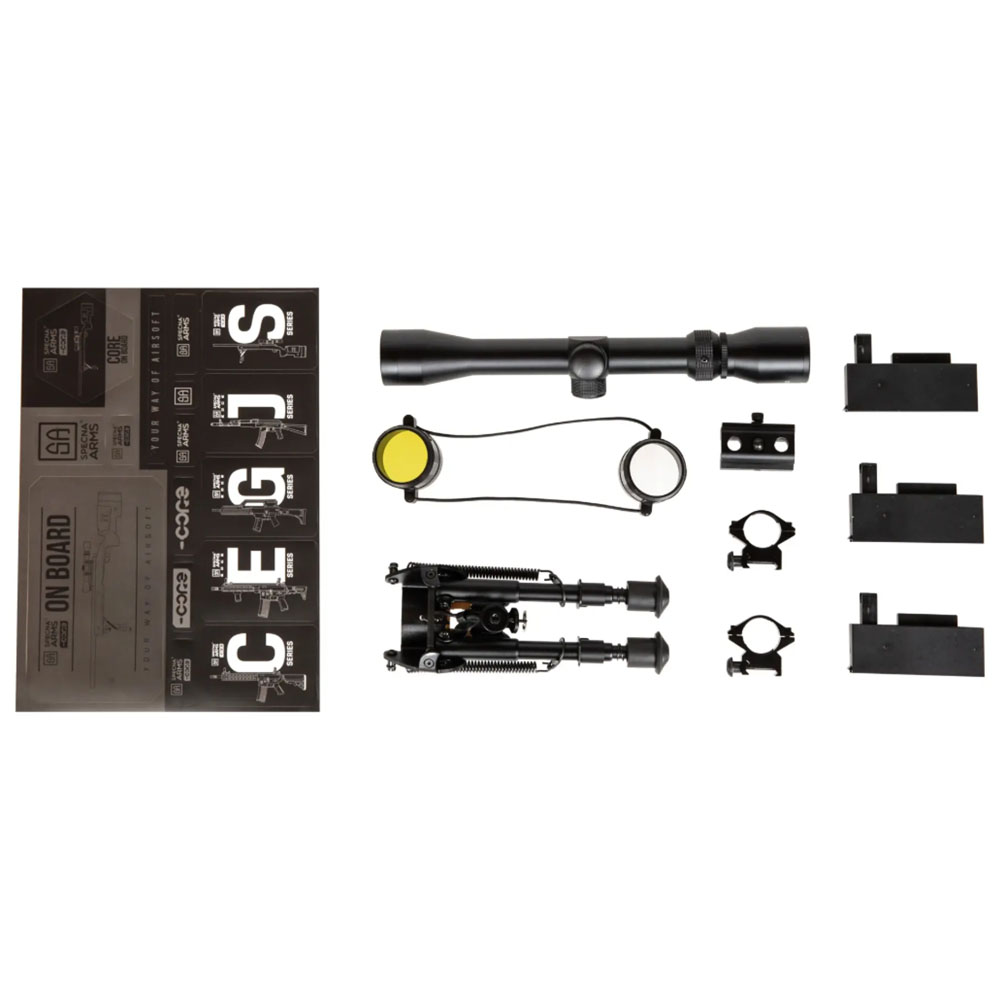 Specna Arms SA-S02 CORE™ Airsoft Tüfeği Dürbün ve Bipod Dahil - Siyah Specna Arms SA-S02 CORE™ Airsoft Tüfeği Dürbün ve Bipod Dahil - Siyah