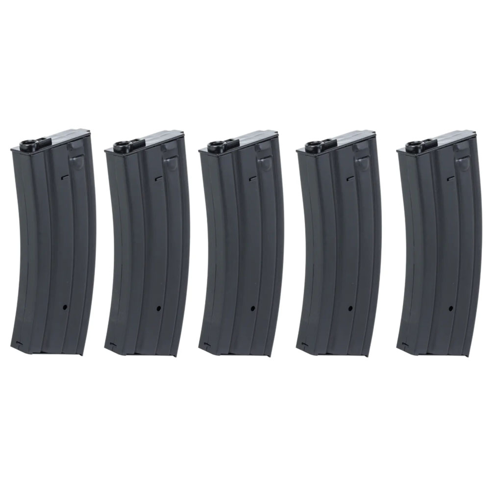 Specna Arms Metal 5 Adet Mid-Cap 120BB Airsoft Şarjör Seti – Siyah