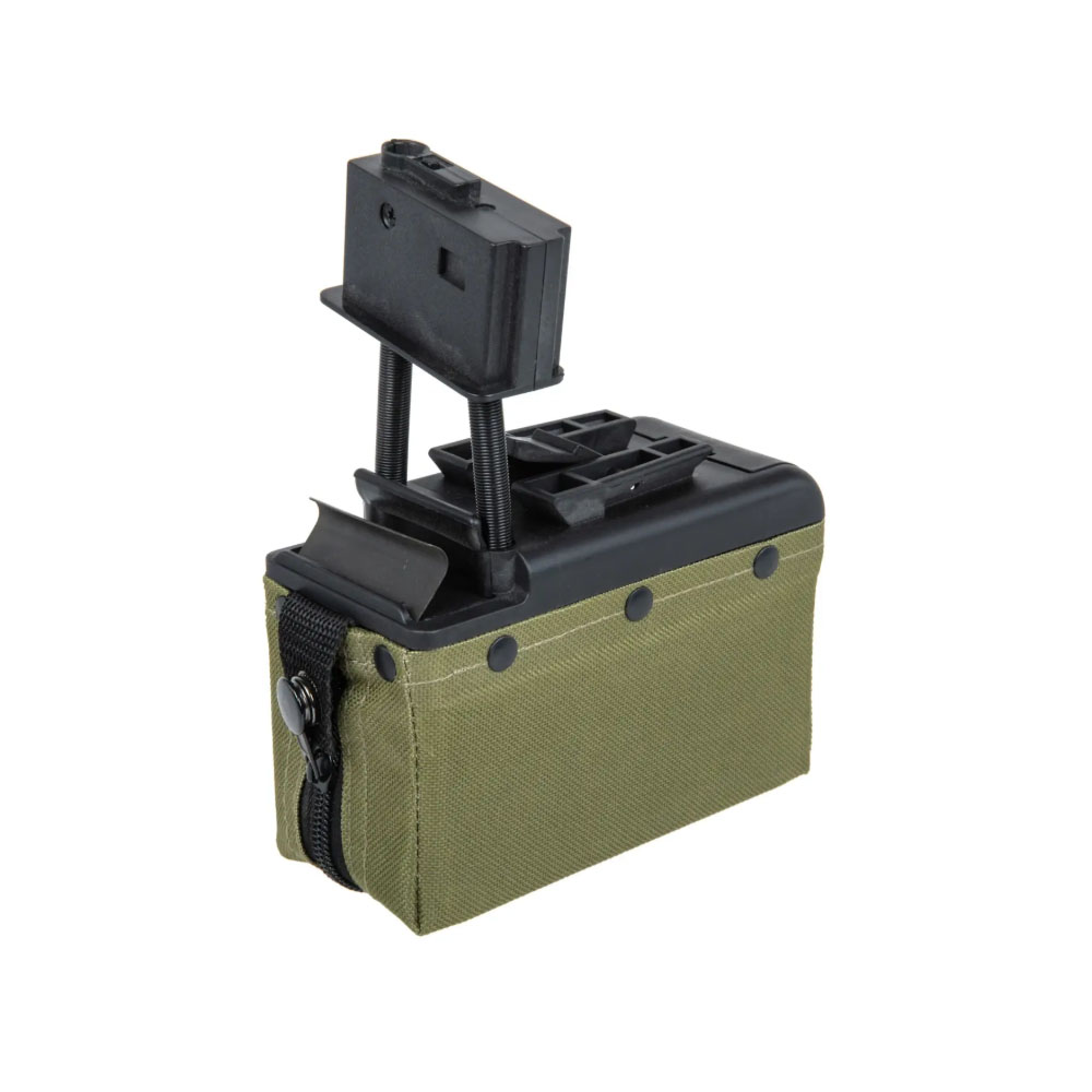 A&K M249 Box 2000BB Elektrikli Airsoft Şarjör - Yeşil