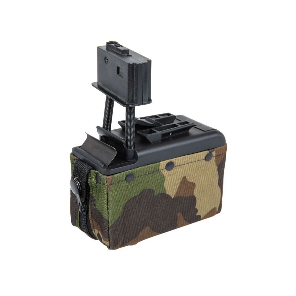 A&K M249 Box 2000BB Elektrikli Airsoft Şarjör - Woodland