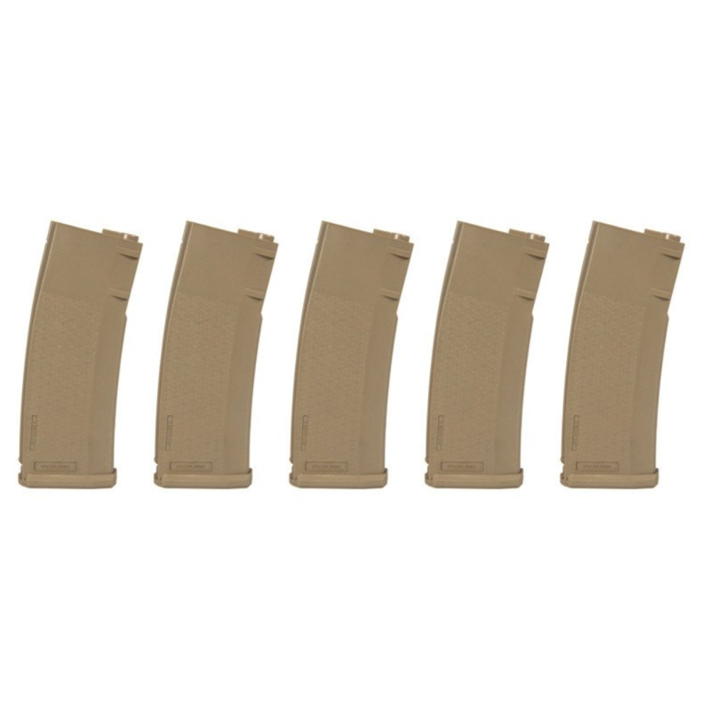 Specna Arms 5’li Airsoft Şarjör Seti – Mid-Cap 125 BB S-Mag – M4/M16 Airsoft Tüfekleri – Tan Specna Arms 5’li Airsoft Şarjör Seti – Mid-Cap 125 BB S-Mag – M4/M16 Airsoft Tüfekleri – Tan
