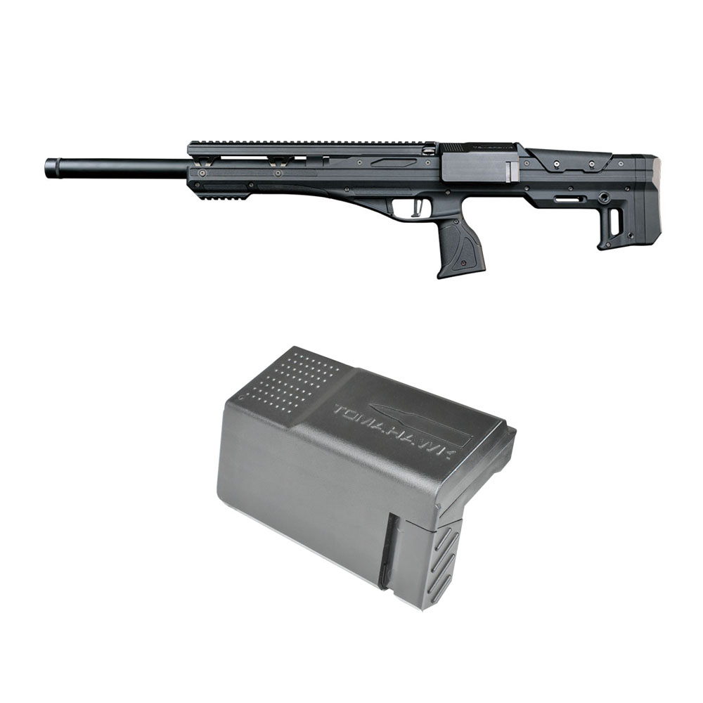 ICS Airsoft CXP-TOMAHAWK Airsoft Tüfeği – Siyah – ICS Airsoft Tomahawk Airsoft Şarjörü 50BB – Gri